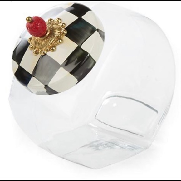 MacKenzie-Childs Other - Mackenzie Child Cookie Jar with Check Enamel Lid